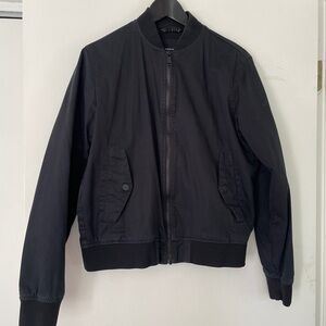 Everlane Classic Black Bomber Jacket